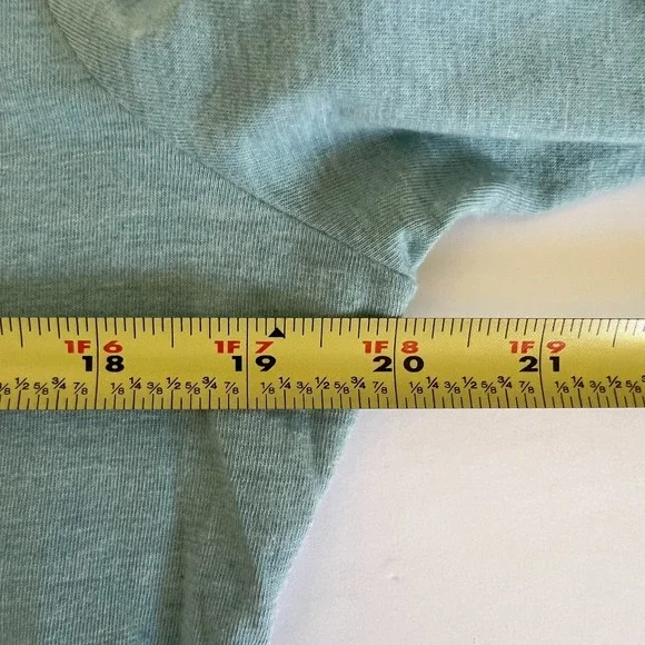 Garnet Hill Sz L Blue Floral Embroidered Top Cotton Modal Boho Cottagecore Artsy - Picture 8 of 11